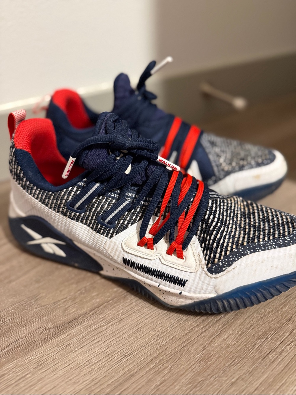 Reebok JJ cross-trainers Navy, Red and White Athletic Sneakers